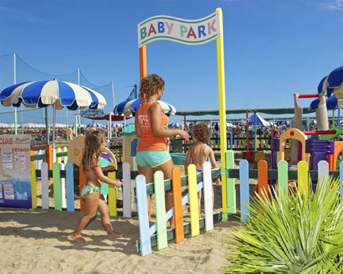 Play area on the beach